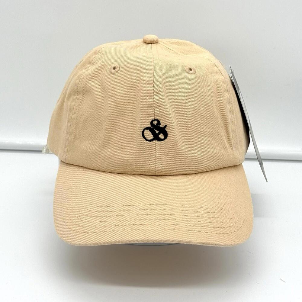 NWT Scotch & Soda Amsterdam Dad Hat Taupe Cotton Strapback OS Minimal Logo $80